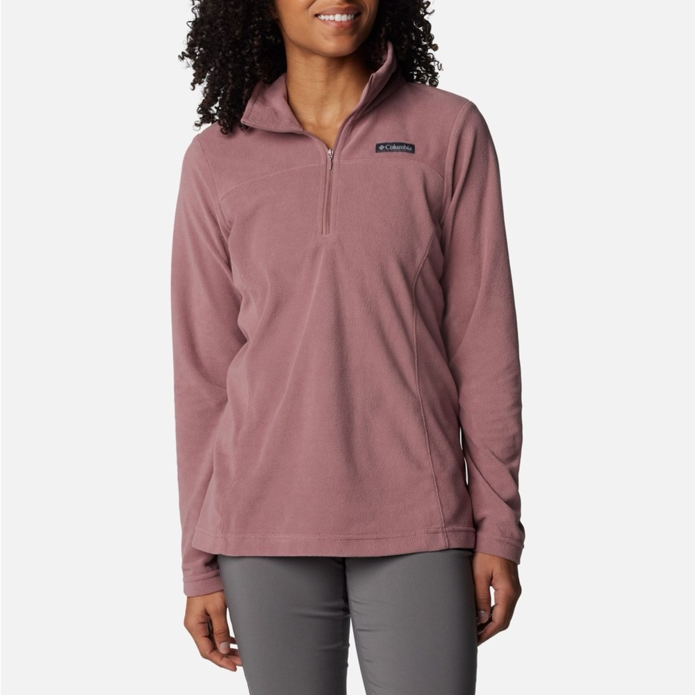 Columbia Lake Aloha Half-Zip Fleece Pullover Omni-Shade UPF 50 | Fig | Size Sm - Picture 3 of 9